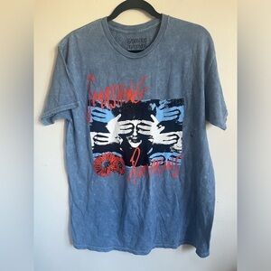 Smashing Pumpkins Stone Washed Graphic Relaxed Unisex Band Tee T-Shirt - Large